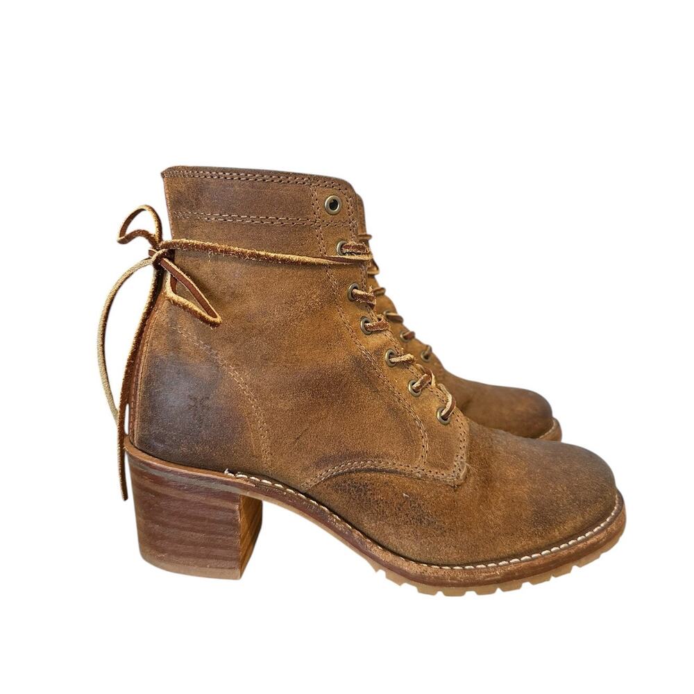 Frye Vintage Sabrina Brown Lace Up Ankle Boot Size 8.5